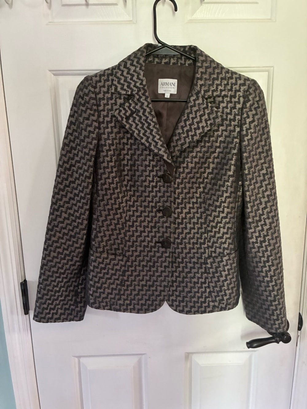 Armani Collezioni Black and Silver Blazer - Picture 3 of 8